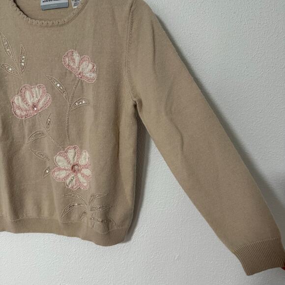 Alfred Dunner Women's Wool Blend Beaded Knit Sweater Size Small Petite - Picture 7 of 13